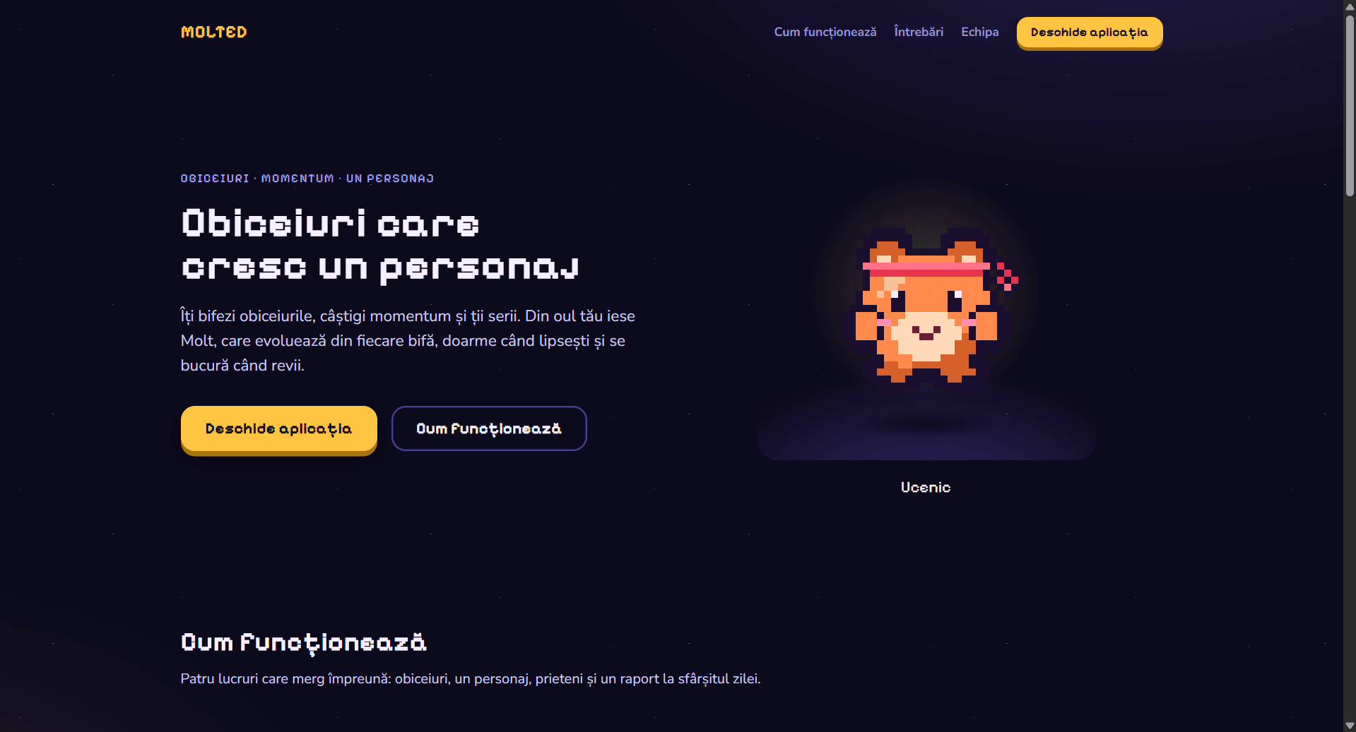 Molted homepage